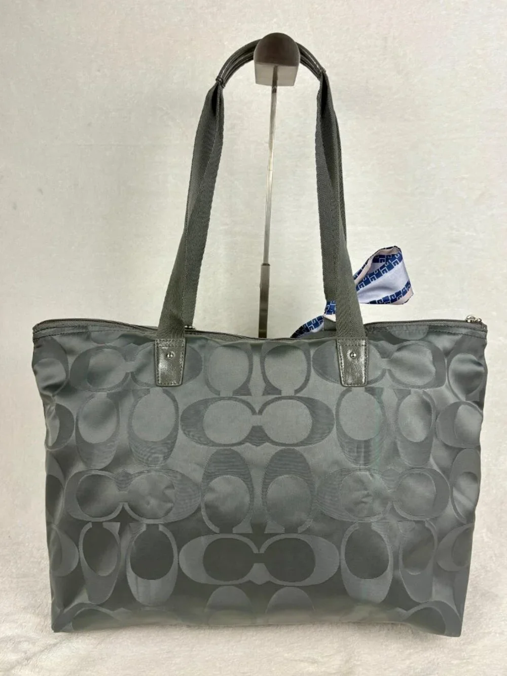 Coach Getaway Signature Nylon Packable Weekender Tote and Pouch with Scarf
